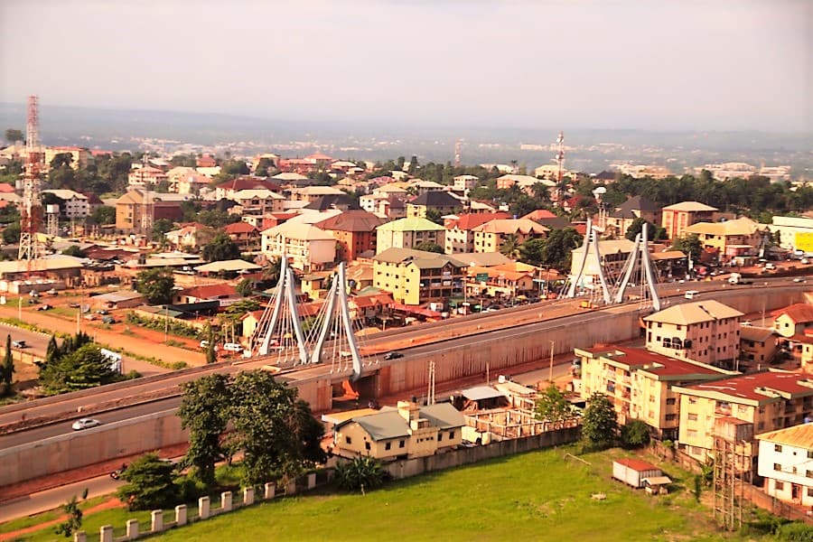 Daylight aerial view of Awka
